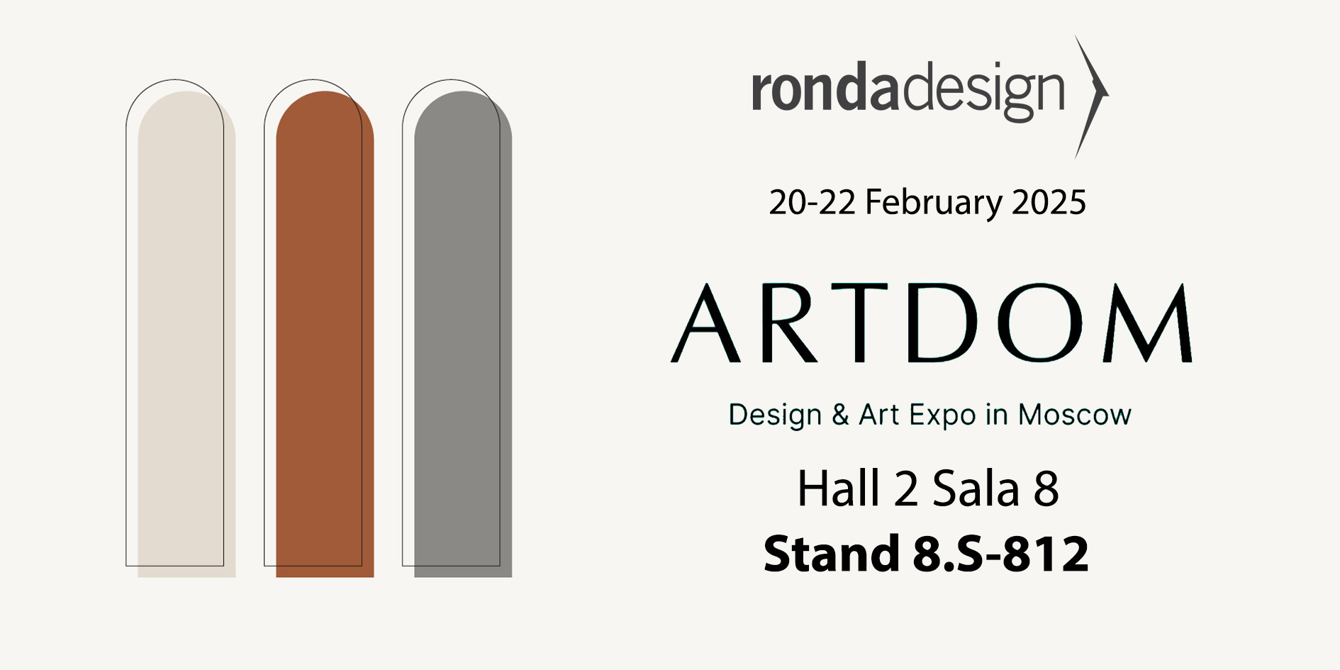 Ronda Design will be in  ARTDOM 2025